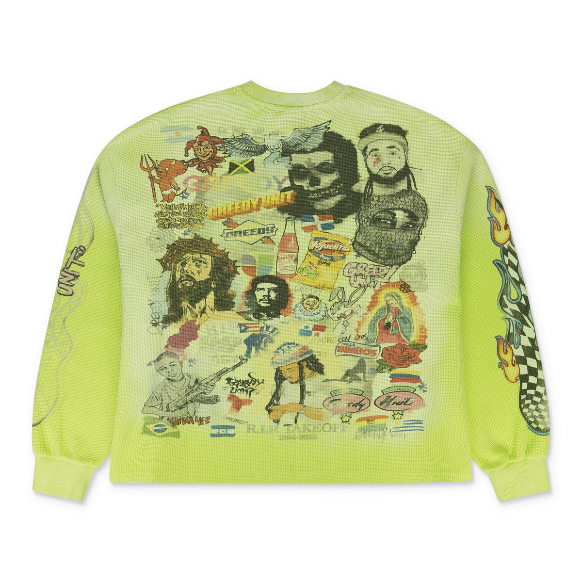 ALL OVER PRINT THERMAL GREEN T-SHIRT