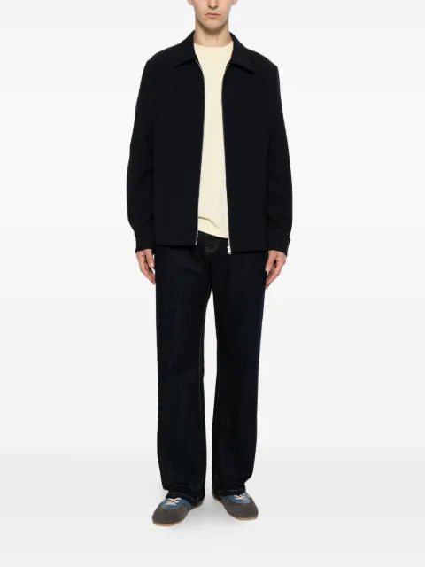SANDRO zipped jersey shirt