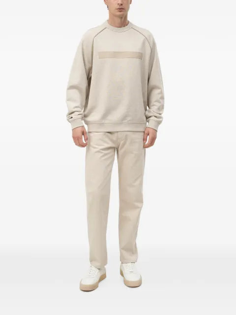 HUGO relaxed-fit cotton-terry sweatshirt with wide-set logo