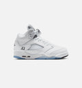 Air Jordan 5 Retro OG 'White Metallic' Grade School - White/Black/Metallic Silver