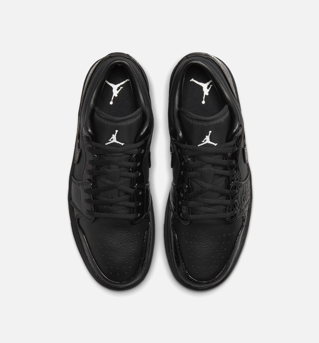 Air Jordan 1 Low "Patent Elephant" Women's Lifestyle Shoe - Black / White / Metallic Silver