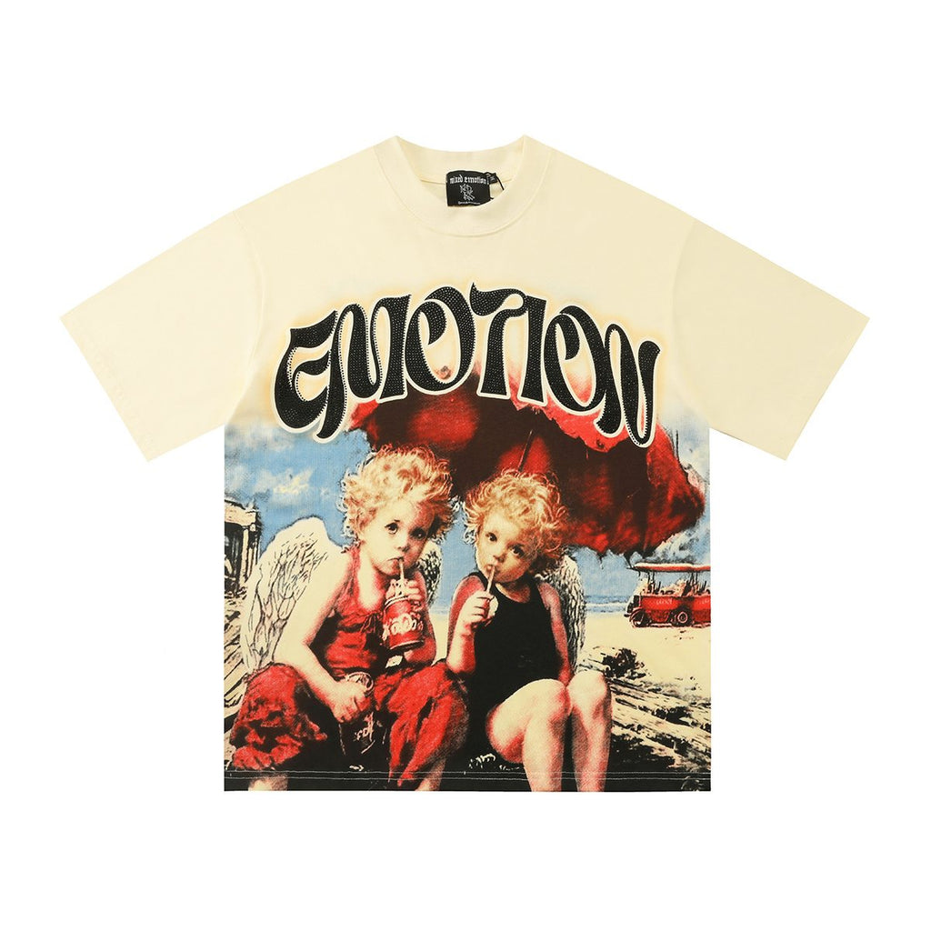 MIXED EMOTION Cherub Graphic T-Shirt