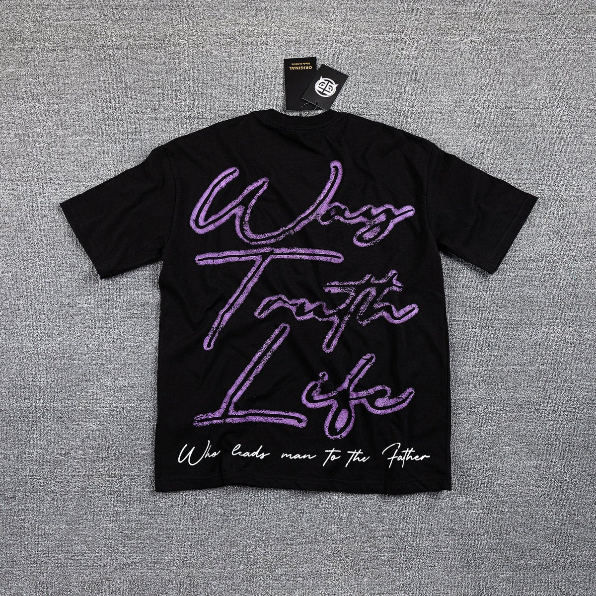 Wing Tonight Life Purple Script Graphic T-Shirt