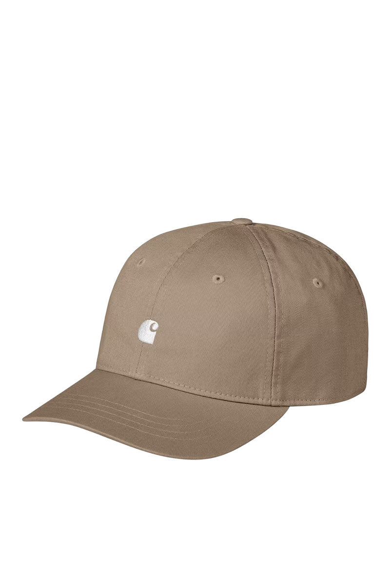 CARHARTT WIP MADISON LOGO CAP Leather / White